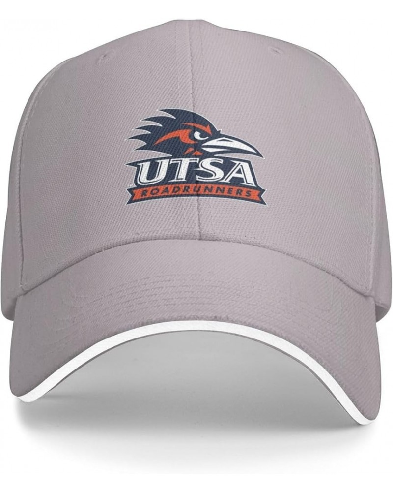 UTSA Roadrunners Sandwich Cap Unisex Classic Baseball Capunisex Adjustable Casquette Dad Hat Gray $7.65 Baseball Caps