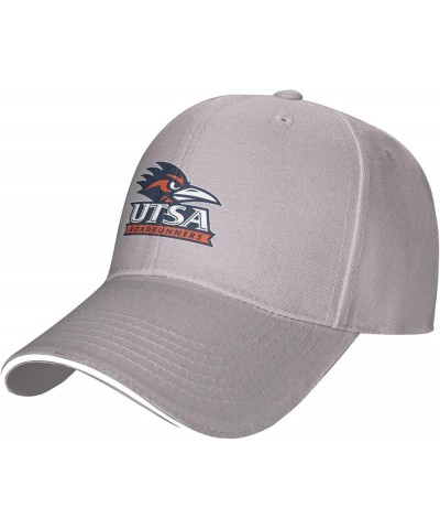 UTSA Roadrunners Sandwich Cap Unisex Classic Baseball Capunisex Adjustable Casquette Dad Hat Gray $7.65 Baseball Caps