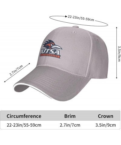 UTSA Roadrunners Sandwich Cap Unisex Classic Baseball Capunisex Adjustable Casquette Dad Hat Gray $7.65 Baseball Caps