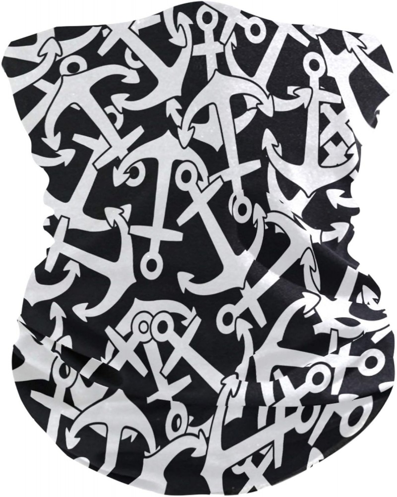 Anchor Modern Print Neck Gaiter Face Mask Bandana Balaclava Cooling Breathable Face Cover UV Protection Magic Scarf Headband ...