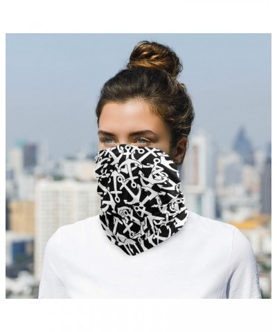 Anchor Modern Print Neck Gaiter Face Mask Bandana Balaclava Cooling Breathable Face Cover UV Protection Magic Scarf Headband ...