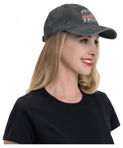 Jesus is My Savior Trump is My President Gifts-Hat Unisex Washed Adjustable Dad Hat Baseball Cap Men Women Black Black $11.96...