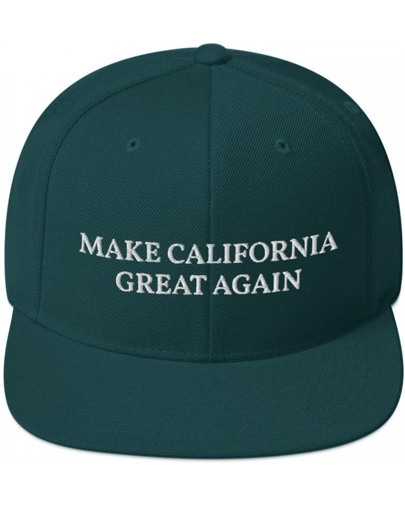 Make California Great Again Hat Flatbrim Flat Brim Snapback Hat Cap Spruce $17.37 Baseball Caps