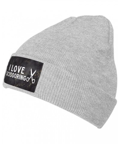 I Love Scissoring Mens Winter Beanie Hats Warm Knit Hats Skull Cap Winter Hat for Women Gray $10.12 Skullies & Beanies