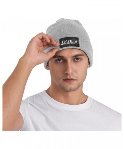 I Love Scissoring Mens Winter Beanie Hats Warm Knit Hats Skull Cap Winter Hat for Women Gray $10.12 Skullies & Beanies