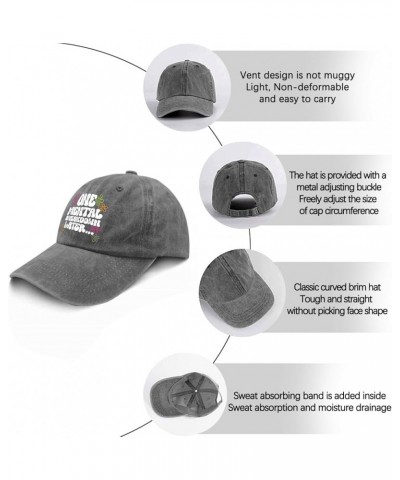 One Mental Breakdown Later Hats for Mens Baseball Caps Classic Washed Hiking Hat Cotton Pigment Gray $13.24 Baseball Caps