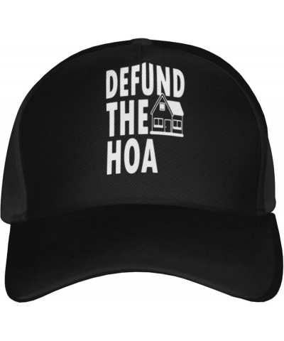 Defund The HOA Hat Outdoor Adult Unisex Baseball & Sandwich Caps Black $12.54 Baseball Caps