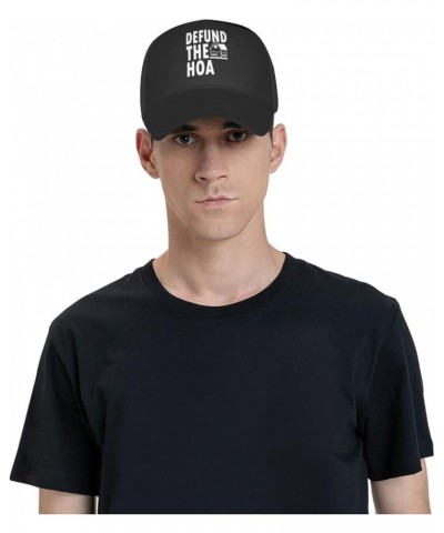 Defund The HOA Hat Outdoor Adult Unisex Baseball & Sandwich Caps Black $12.54 Baseball Caps