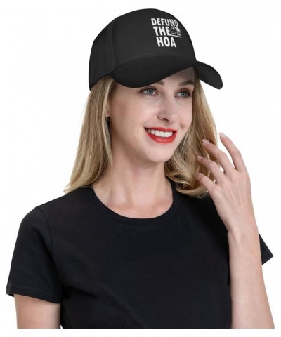 Defund The HOA Hat Outdoor Adult Unisex Baseball & Sandwich Caps Black $12.54 Baseball Caps