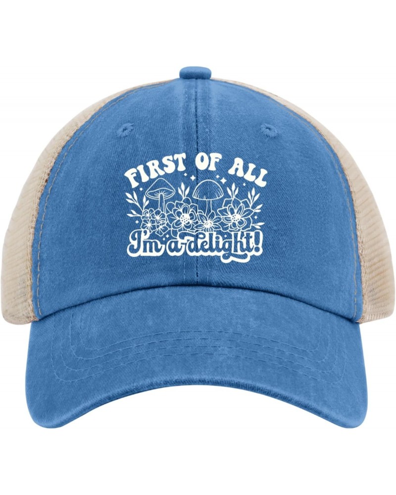 First of All I'm A Delight Hat Running Hats for Women AllBlack Mens Golf Hat Gifts for Mom Sun Hat $16.67 Cowboy Hats