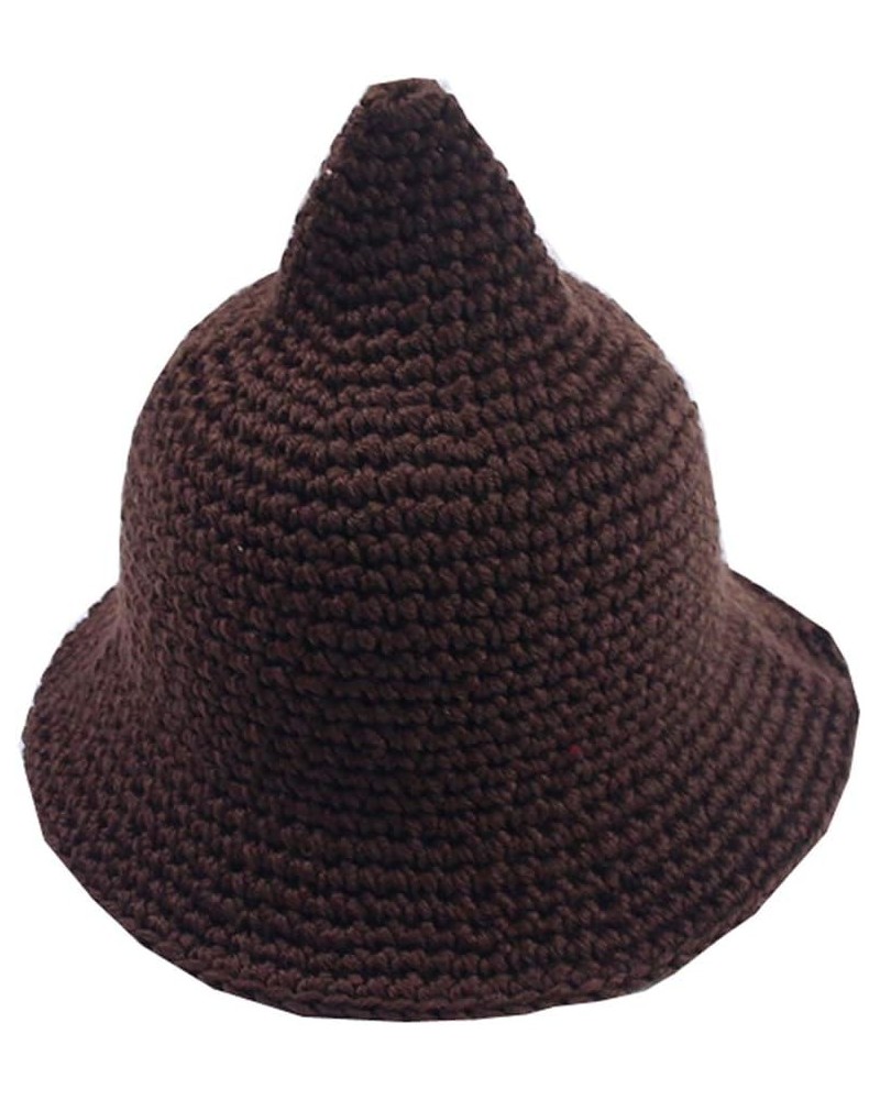 Fashionable Foldable Pointed Candy Solid Color Knit Cap and Hat Coffee $12.54 Skullies & Beanies