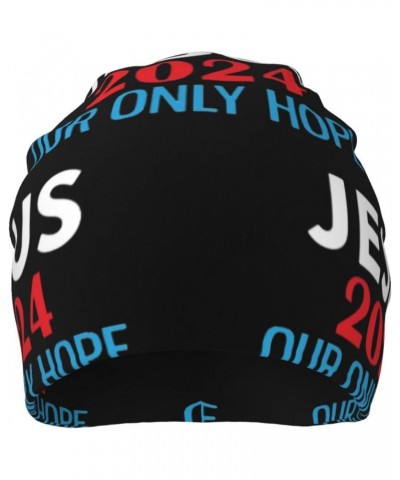 Jesus 2024 Our Only Hope Comfort Elegance Knitted Hat Black Daily for Men Women $13.42 Skullies & Beanies