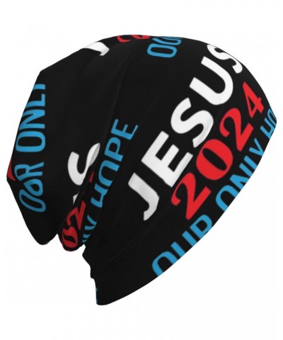 Jesus 2024 Our Only Hope Comfort Elegance Knitted Hat Black Daily for Men Women $13.42 Skullies & Beanies