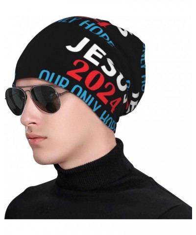 Jesus 2024 Our Only Hope Comfort Elegance Knitted Hat Black Daily for Men Women $13.42 Skullies & Beanies