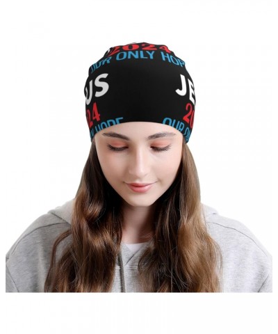 Jesus 2024 Our Only Hope Comfort Elegance Knitted Hat Black Daily for Men Women $13.42 Skullies & Beanies