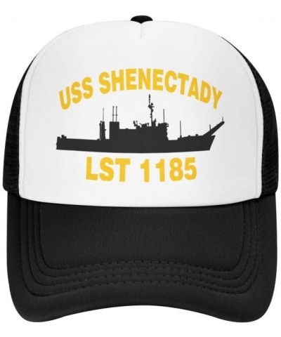 USS SHENECTADY LST 1185 Flag-Trucker Hats Denim Hats Cowboy Knit hat Baseball Caps Fisherman's hat Black $12.43 Baseball Caps