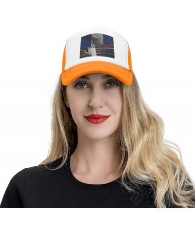 Vintage United States El Salvador Flag America Mesh Baseball Cap Orange $9.02 Baseball Caps