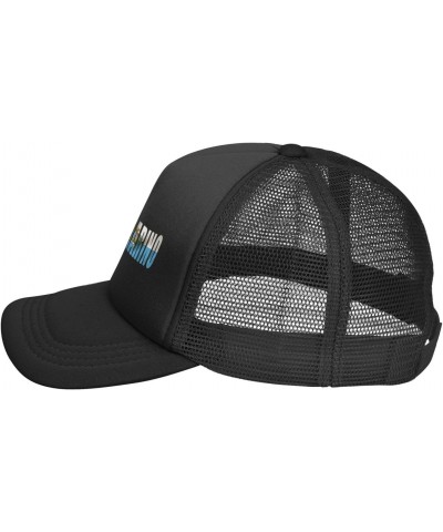 San Marino Flag Sammarinese Text Word Art Baseball Cap Adjustable Casual Mesh Hats Duck Tongue Hat for Men Women88 Black $10....