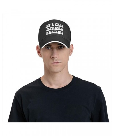 Let's-Chug-Espresso-Martinis Hat Women Men Baseball Cap Funny Gifts Trucker Hat Black $7.79 Baseball Caps