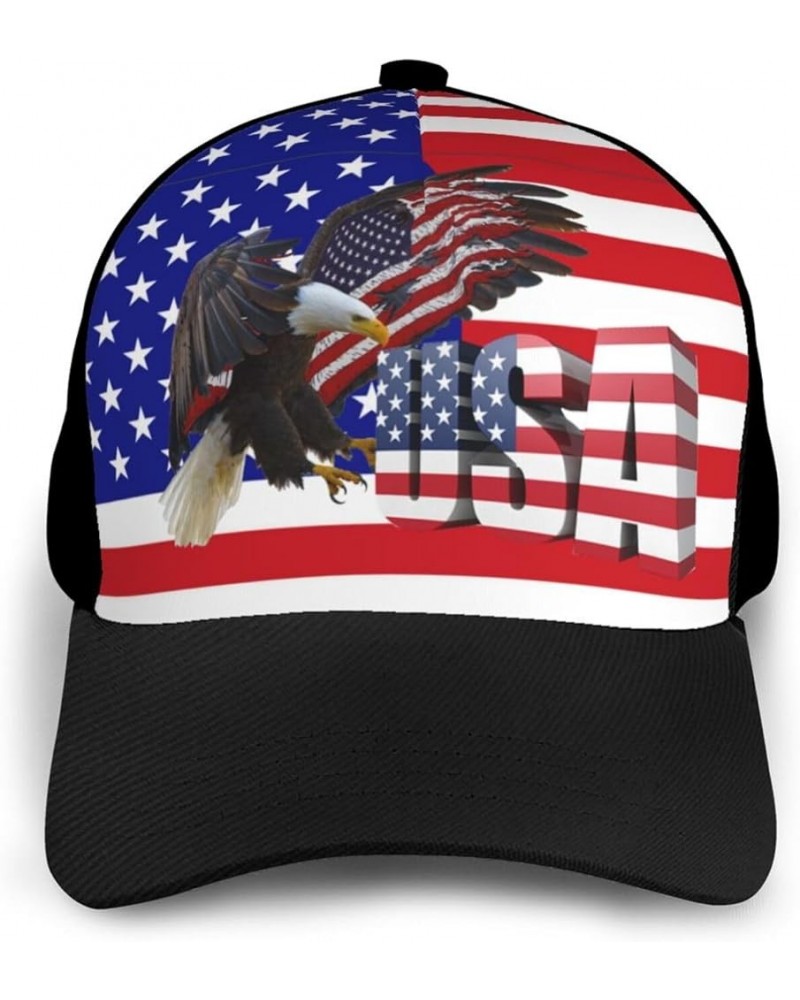 American Eagle Hat Adjustable Funny Fashion Cap for Men Women Black1 $12.83 Baseball Caps