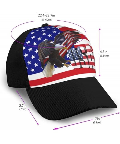 American Eagle Hat Adjustable Funny Fashion Cap for Men Women Black1 $12.83 Baseball Caps