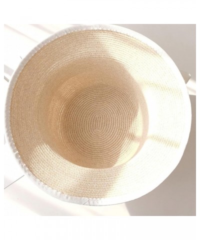 Retro Bowtie British Bucket Sunhat Ladies Celebrity Easy Matching Basin Hat Trendy Seaside Vacation Straw Beach Hat Beige $21...