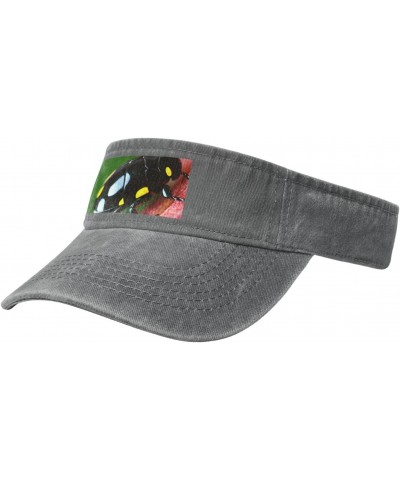 Colorful Ladybirds Print Denim Sun Visor Cap Versatile Unisex Design,for Outdoor Activities and Daily Wear $13.03 Visors