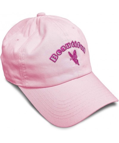 Soft Baseball Cap Beautiful Butterfly Cotton Dad Hats for Men & Women Soft Pink $11.48 Baseball Caps