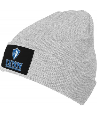 Lynn University Logo Cold Weather Cuffed Knit Beanie Skully Cap Hat One Size Fit Most Gray $6.50 Skullies & Beanies