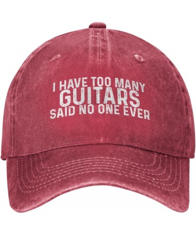 I Have Too Many Guitars Said No One Ever Hat for Women Baseball Cap Trendy Caps Red $10.29 Baseball Caps