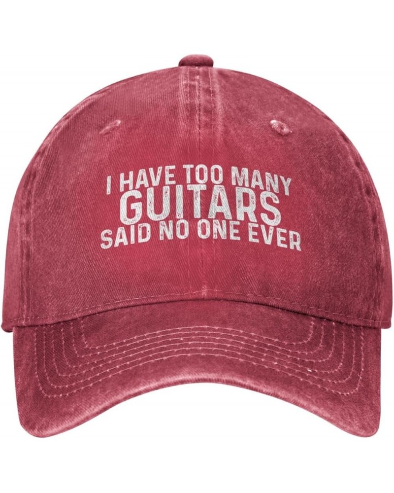 I Have Too Many Guitars Said No One Ever Hat for Women Baseball Cap Trendy Caps Red $10.29 Baseball Caps