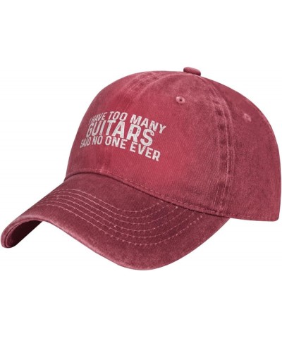 I Have Too Many Guitars Said No One Ever Hat for Women Baseball Cap Trendy Caps Red $10.29 Baseball Caps