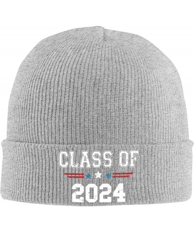 Class of 2024 Graduation High School College Senior Knit Hats Winter Warm Chunky Beanie Hat for Men Women Gray $12.27 Skullie...