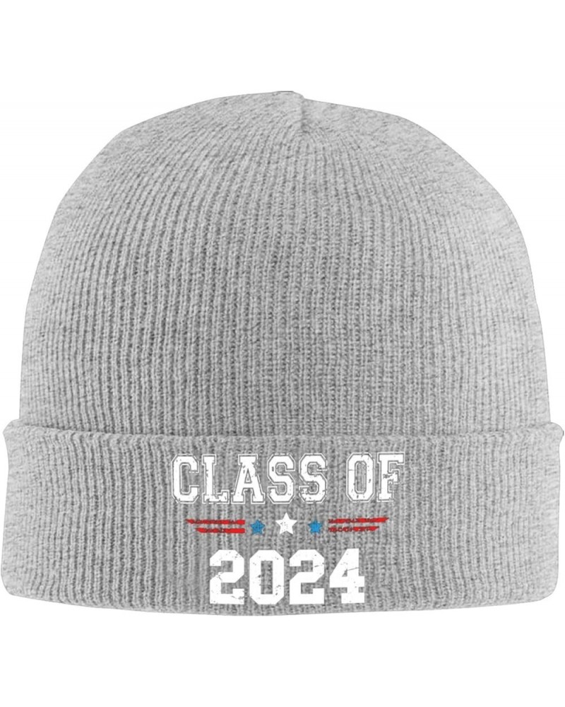 Class of 2024 Graduation High School College Senior Knit Hats Winter Warm Chunky Beanie Hat for Men Women Gray $12.27 Skullie...