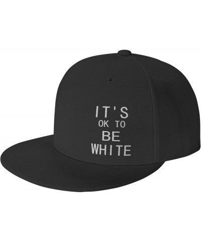 Adjustable Snapback Hat for Men Women,Cool Hip Hop Trucker Hat Men's Women Caps White $11.65 Baseball Caps