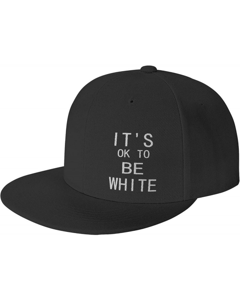 Adjustable Snapback Hat for Men Women,Cool Hip Hop Trucker Hat Men's Women Caps White $11.65 Baseball Caps