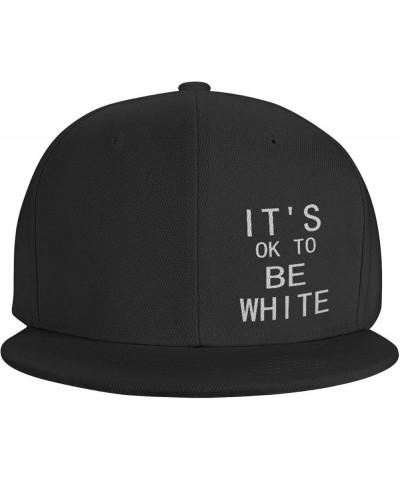 Adjustable Snapback Hat for Men Women,Cool Hip Hop Trucker Hat Men's Women Caps White $11.65 Baseball Caps