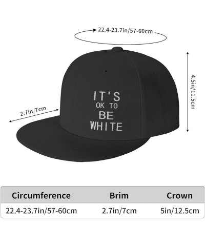 Adjustable Snapback Hat for Men Women,Cool Hip Hop Trucker Hat Men's Women Caps White $11.65 Baseball Caps