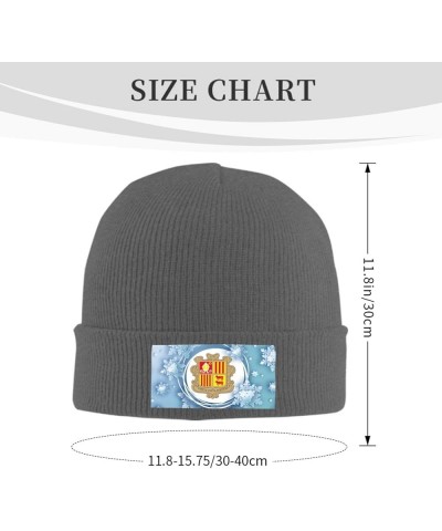 Coat of Arms of Andorra Knitted Hat Acrylic Cold Weather Hat Warm Brimless hat Elastic Force Caps Deep Heather $13.64 Skullie...