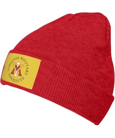 VMI Keydets Stretch Beanie Knit Hat for Men Women Winter Fall Spring Warm Cap Red $14.15 Skullies & Beanies