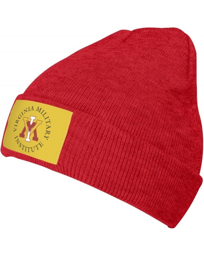 VMI Keydets Stretch Beanie Knit Hat for Men Women Winter Fall Spring Warm Cap Red $14.15 Skullies & Beanies