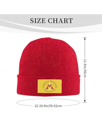 VMI Keydets Stretch Beanie Knit Hat for Men Women Winter Fall Spring Warm Cap Red $14.15 Skullies & Beanies