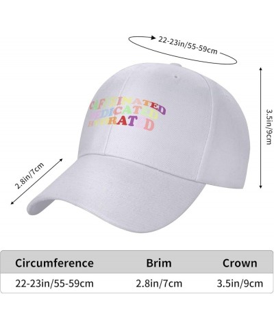 Unisex Baseball Cap Caffeinated Medicated Hydrated Vintage Dad Hat Adjustable Casquette Cap White $9.53 Baseball Caps