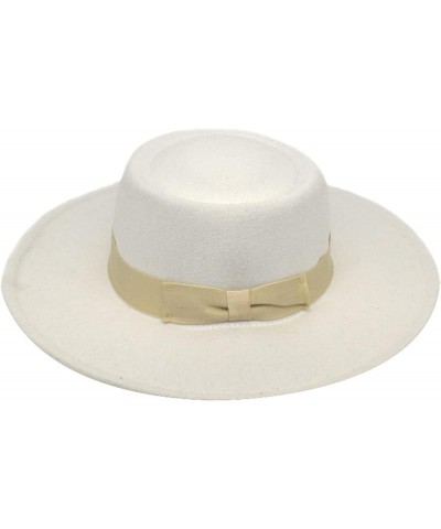 Top Hats for Women Wide Brim Wool Felt Fedoras Hat Men Autumn Winter Fashion Pork Pie Wedding Church Caps 8 $19.18 Fedoras