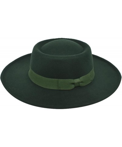 Top Hats for Women Wide Brim Wool Felt Fedoras Hat Men Autumn Winter Fashion Pork Pie Wedding Church Caps 8 $19.18 Fedoras