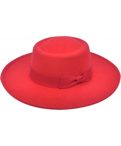 Top Hats for Women Wide Brim Wool Felt Fedoras Hat Men Autumn Winter Fashion Pork Pie Wedding Church Caps 8 $19.18 Fedoras