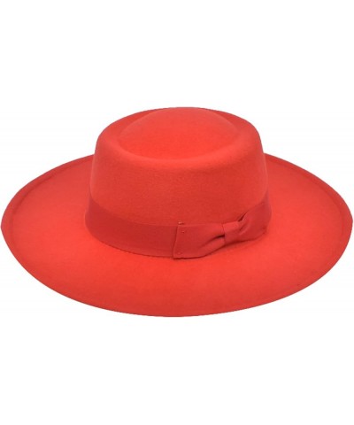 Top Hats for Women Wide Brim Wool Felt Fedoras Hat Men Autumn Winter Fashion Pork Pie Wedding Church Caps 8 $19.18 Fedoras