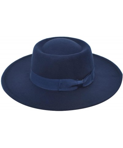 Top Hats for Women Wide Brim Wool Felt Fedoras Hat Men Autumn Winter Fashion Pork Pie Wedding Church Caps 8 $19.18 Fedoras