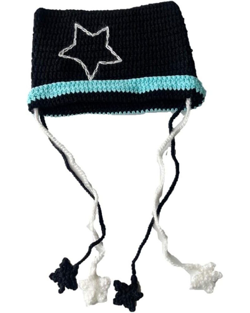 Womens Winter Hats 2023 - Beanie for Women with Cat Hat Design & Star Beanie Pattern, Knit Hats for Women Winter Black-blue $...