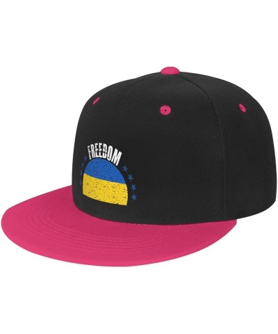 The Ukraine Flag and Freedom Baseball Cap for Men Women Snapback Hat Adjustable Flat Bill Hats Pink $12.61 Baseball Caps